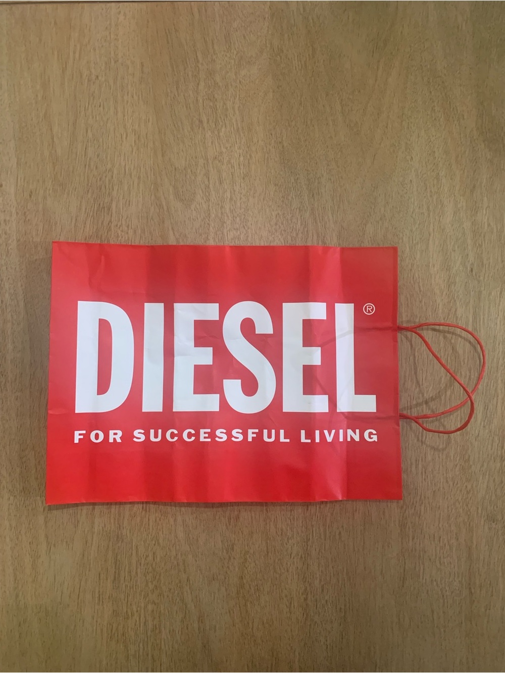 Diesel medium reusable white and red gift bag